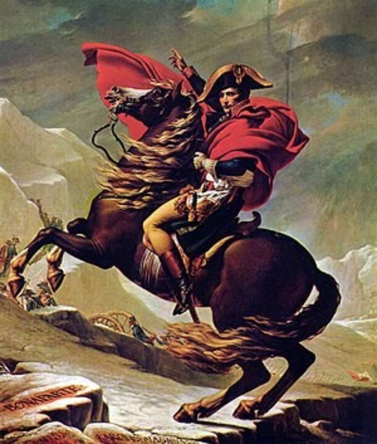 Napoleão cruzando os alpes ( L.David, 1801-05)