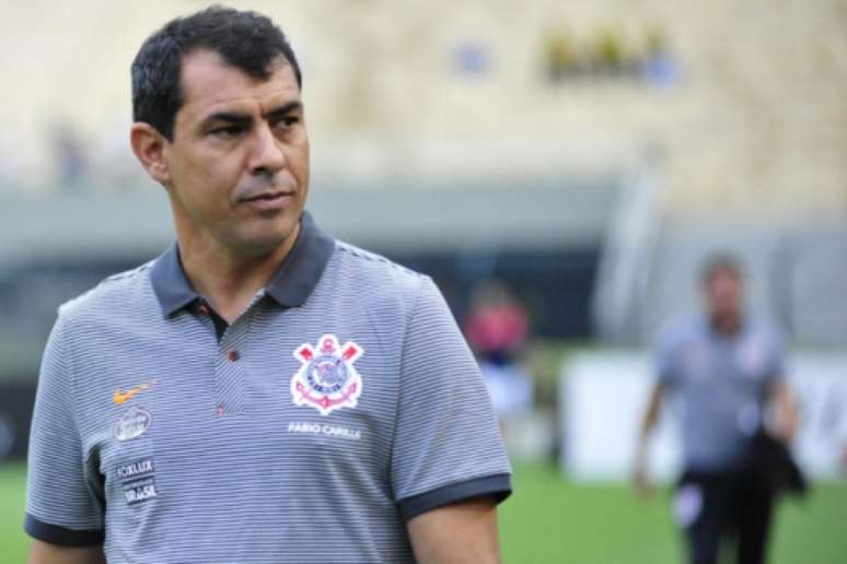 Fábio Carille na goleada do Corinthians