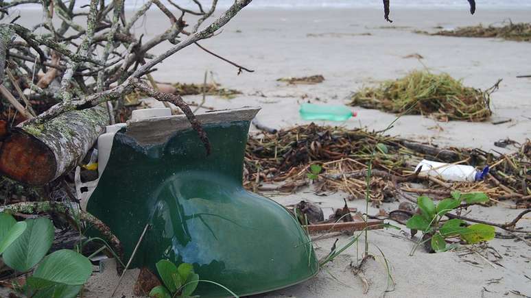 Privada também foi encontrada na areia em uma das praias | Foto: Divulgação