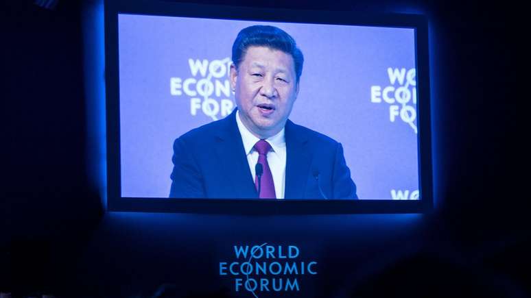 O presidente da China, Xi Jinping, em sessão do Fórum Econômico Mundial em Davos, em 2017 | Foto: Valeriano Di Domenico/Forum Econômico Mundial