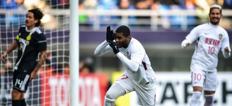 O atacante francês Modeste marcou duas vezes para o Tianjin Quanjian (Foto: Divulgação / AFC Champions League)