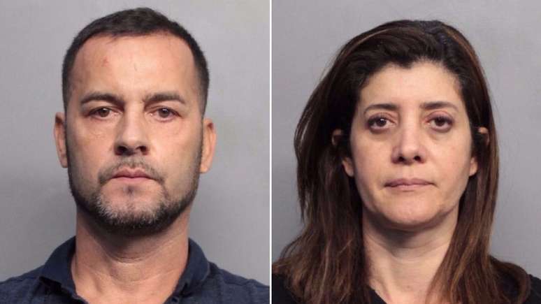 Eduardo Pereira e Marcia Tiago foram detidos pela polícia em Miami | Fotos: Courtesy of Miami-Dade Corrections and Rehabilitation Department
