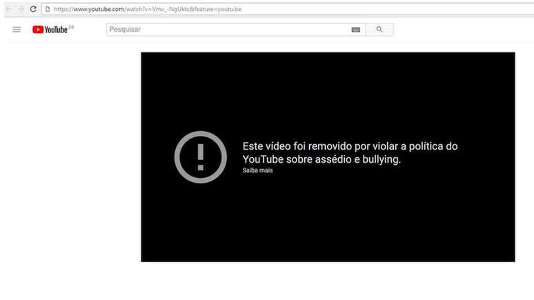 Após contato da BBC Brasil, o YouTube removeu boa parte dos vídeos | Foto: Reprodução/YouTube