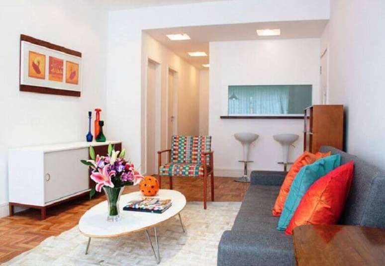 66. Toques de cor na decora&ccedil;&atilde;o de casa simples