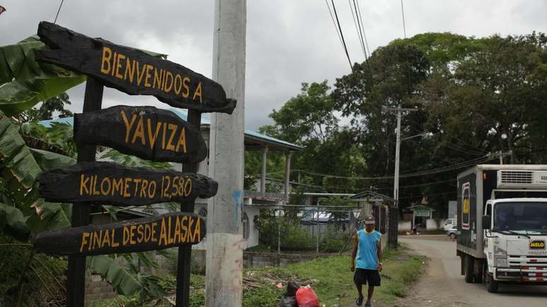 Em Yaviza, no Panamá, a rodovia Panamericana é interrompida depois de um caminho de 12.500 km do Alasca | Foto: Camilo Estrada Isaza/BBC