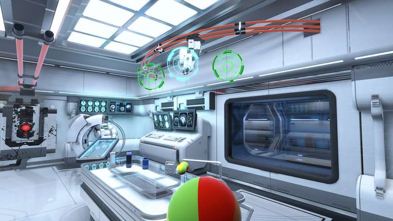 O game de realidade virtual da Neurable permite que jogadores movam objetos apenas com o pensamento | Foto: Neurable/Divulgação