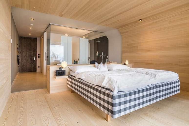 O quarto minimalista n&atilde;o precisa ter a base totalmente branca