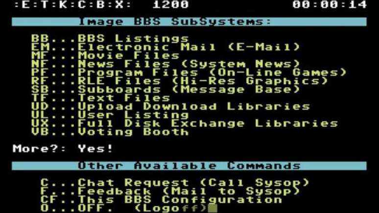 Assim era o BBS nos anos 1980 (Foto: Reprodução)