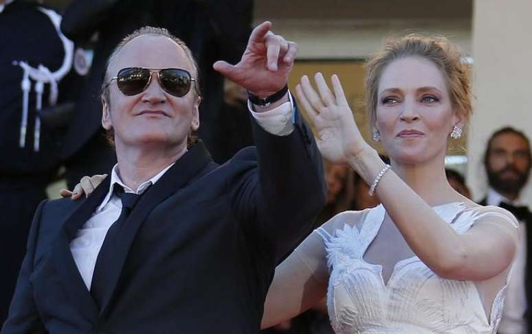 Quentin Tarantino e Uma Thurman no Festival de Cannes
 24/5/2014     REUTERS/Regis Duvignau 