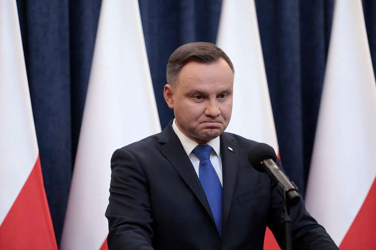 Presidente polon&ecirc;s Andrzej Duda fala em Vars&oacute;via
 6/2/2018   Agencja Gazeta/Dawid Zuchowicz via REUTERS