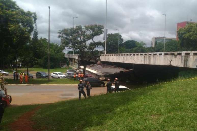 Desabamento ocorreu próximo ao meio-dia na área central de Brasília