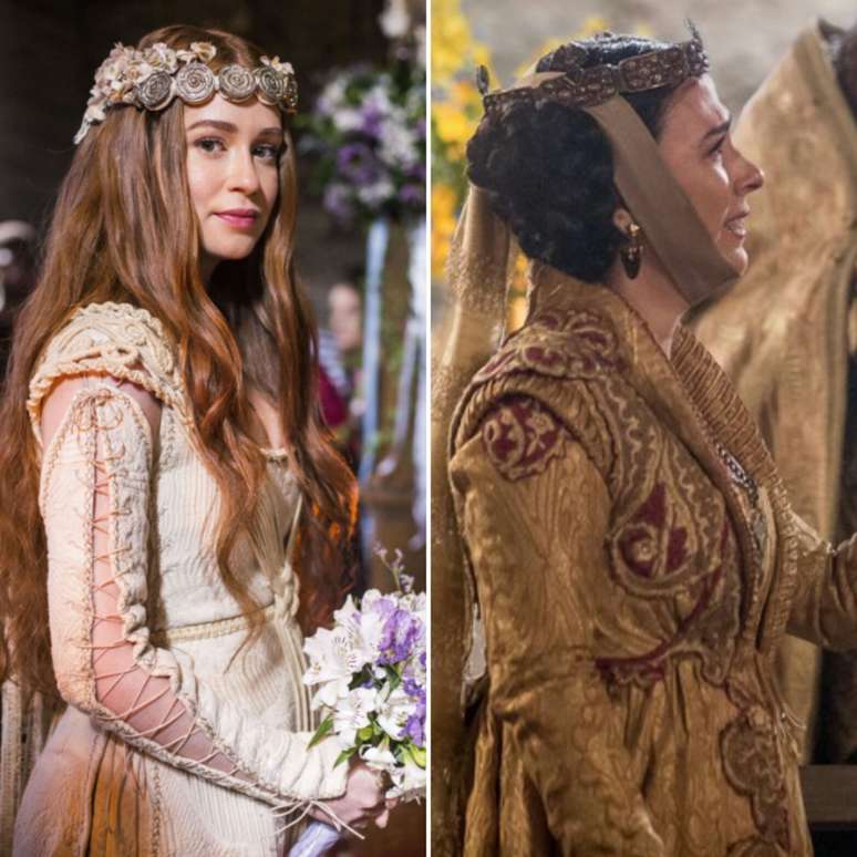 Marina Ruy Barbosa e Tatá Werneck em 'Deus Salve o Rei' (Fotos: Marília Cabral/Artur Meninea/TV Globo/Reprodução)