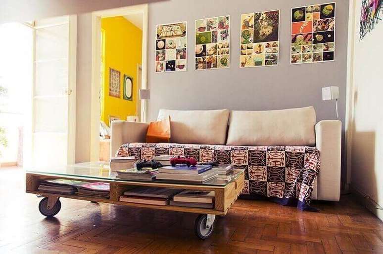 26. Coloque rodinhas nos móveis de pallets para conseguir move-los com maior facilidade