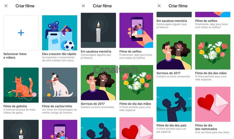 Reprodu&ccedil;&atilde;o: Screenshot Google Fotos app