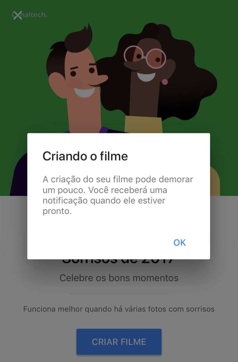Reprodu&ccedil;&atilde;o: Screenshot Google Fotos app