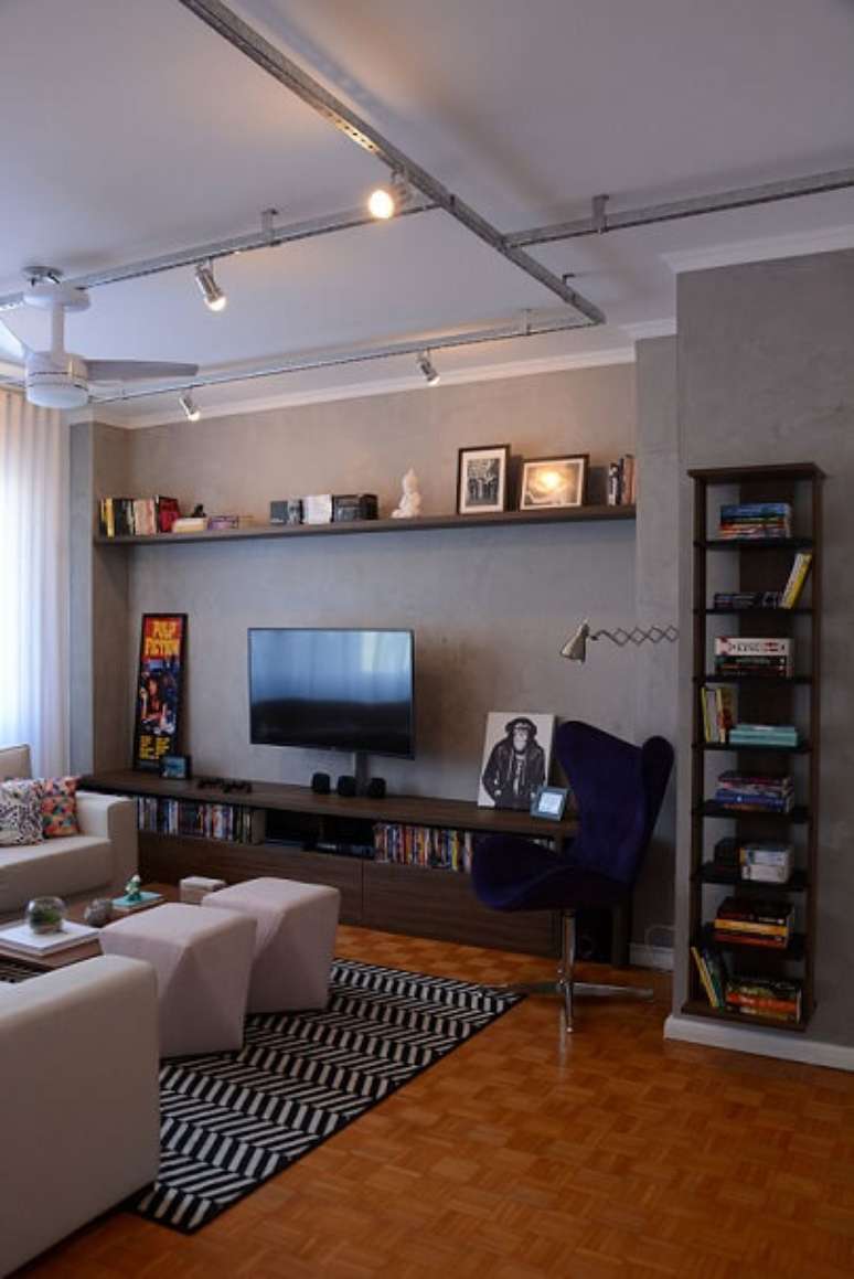 23. Casas modernas com ilumina&ccedil;&atilde;o em trilho