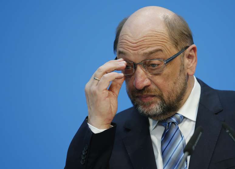 Martin Schulz durante evento em Berlim
 7/2/2018    REUTERS/Axel Schmidt