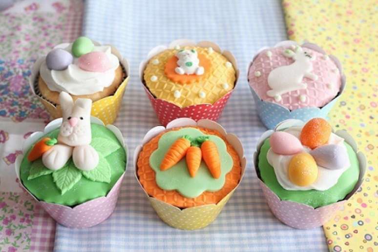 24. Mais ideias de cupcakes como enfeites de páscoa