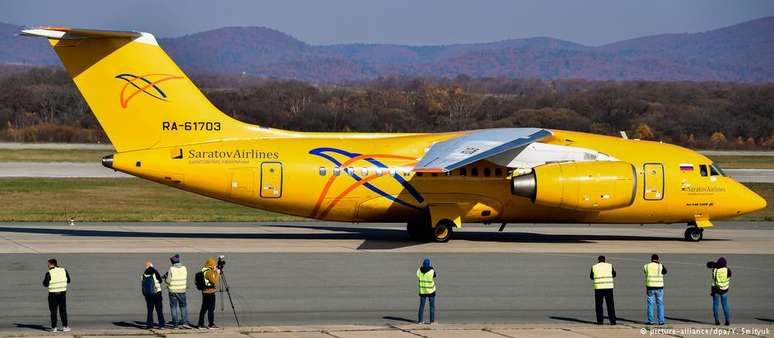 Avião operado pela Saratov Airlines era do modelo AN-148