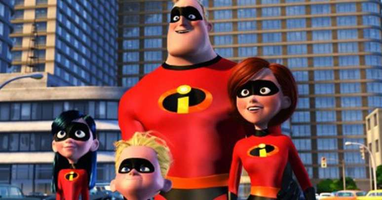 A família de super-heróis de Os Incríveis. Foto: Divulgação