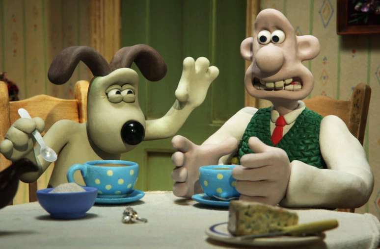 Wallace e seu cão Gromit, personagens de animação feita em massa de modelar. Foto: Divulgação