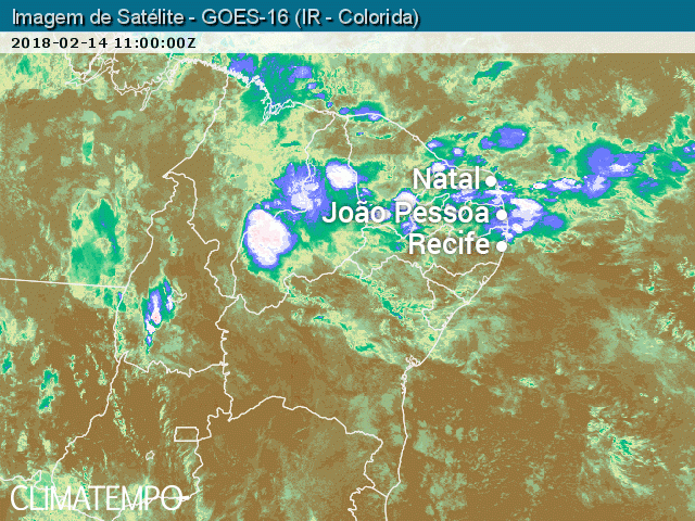 Chuva cai forte em Natal, João Pessoa e no Recife