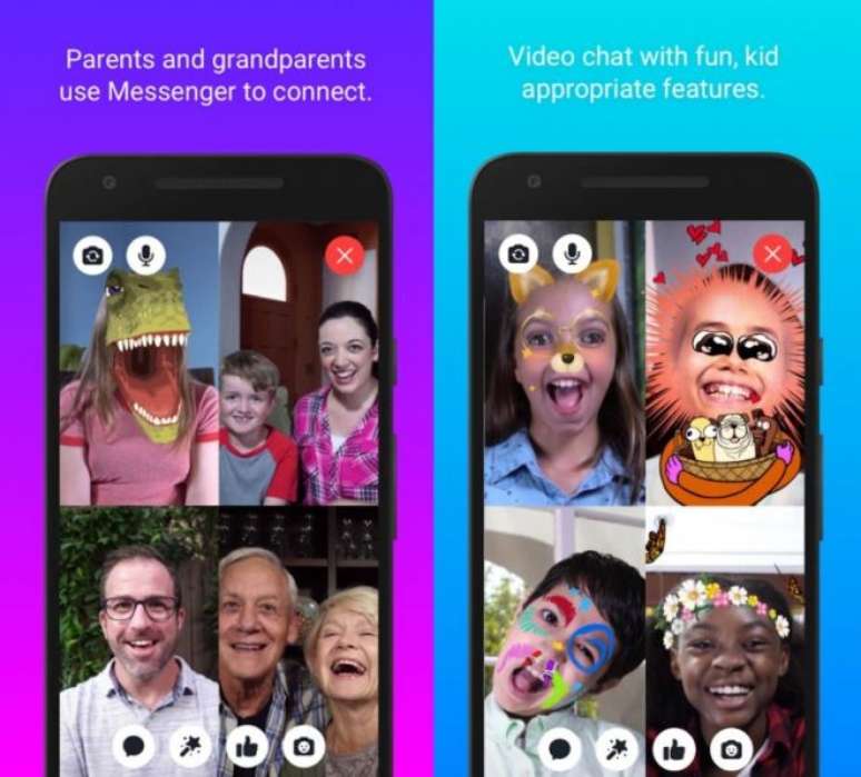 Messenger Kids traz recursos exclusivos e foco no controle parental (Reprodução: Google Play Store)