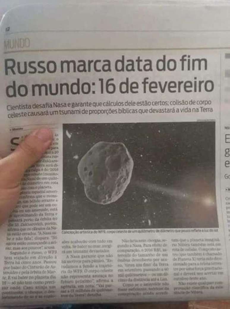 Hoje vai ser notícia