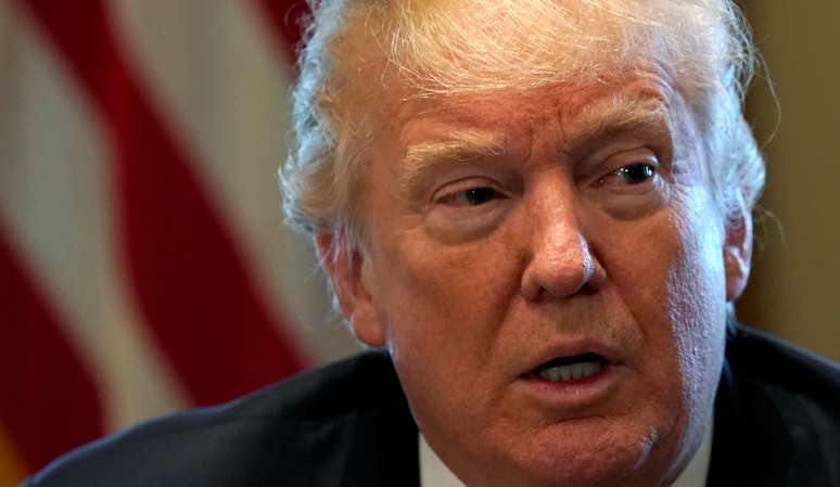 Presidente dos EUA, Donald Trump, durante reuni&atilde;o na Casa Branca
14/02/2018 REUTERS/Kevin Lamarque