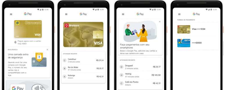 Google Pay em ação.  (Imagem: Google Pay)