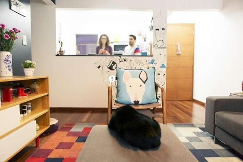 74. Almofada decorativa de cachorro. Projeto de Casa Aberta