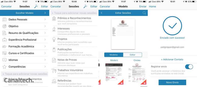 Fácil de usar, o Go2Job permite inserir informações bem completas (Captura de tela: Patricia Gnipper)