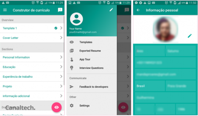 Diversas opções de compartilhamento. (Captura de Tela: Ares Saturno)