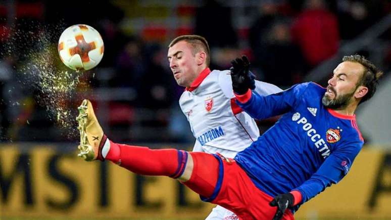 O CSKA venceu o Estrela Vermelha e está nas oitavas da Liga Europa (Foto: YURI KADOBNOV / AFP)