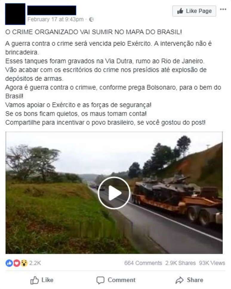 Imagem: Reprodu&ccedil;&atilde;o/Facebook