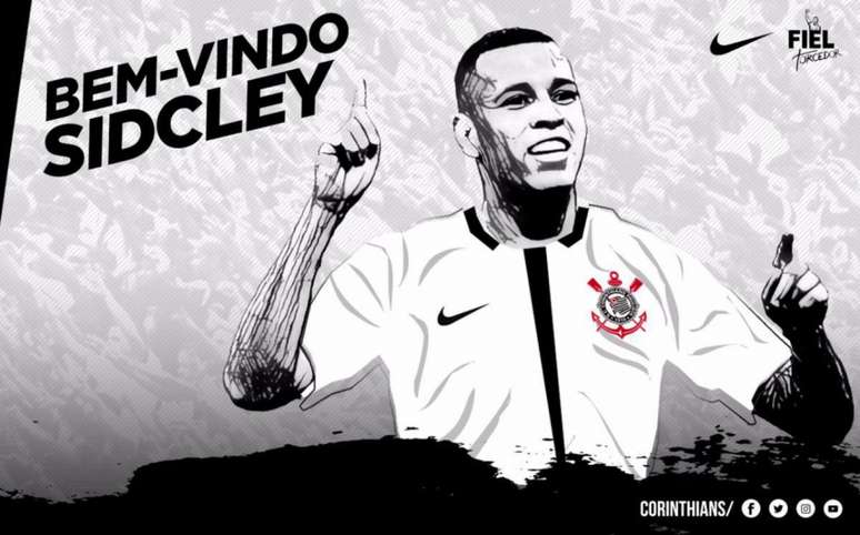 Timão utilizou arte para anunciar o lateral-esquerdo nas redes sociais (Imagem: Divulgação/Corinthians)