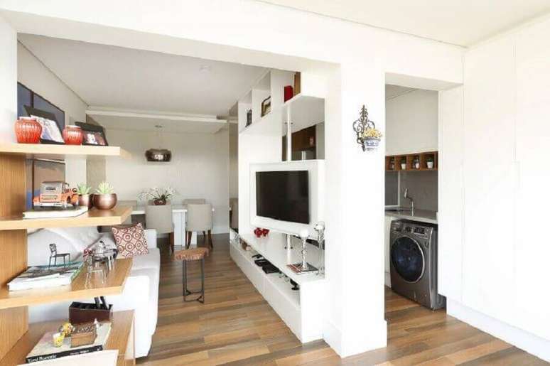 35. Inspira&ccedil;&atilde;o para decora&ccedil;&atilde;o de apartamento pequeno