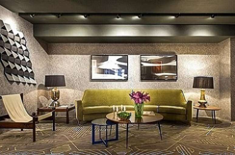 33. A combina&ccedil;&atilde;o de marrom e verde &eacute; cl&aacute;ssica. Projeto de AMC Arquitetura