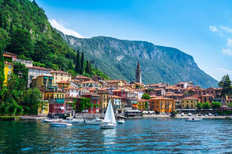 Varenna Village no Lago de Como, Lombardia, Itália