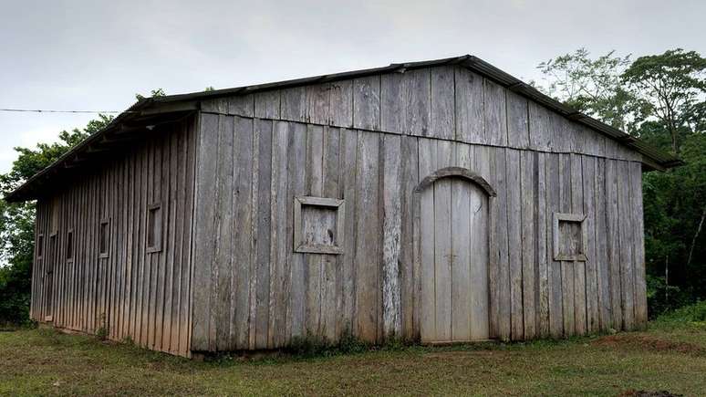 A igreja Vis&atilde;o Celestial foi transformada no cativeiro de Vilma | Foto: BBC/Carlos Herrera