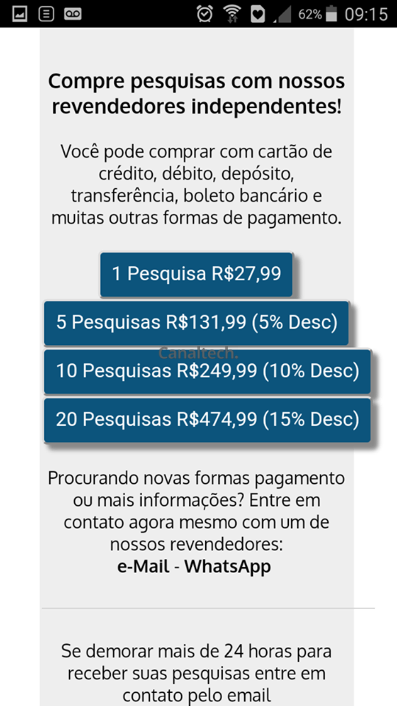 Site Tudo Sobre Todos ainda atua vendendo informações pessoais. (Captura de Tela: Ares Saturno / Canaltech)