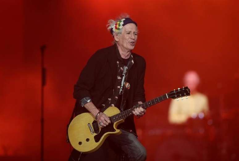 Keith Richards durante show em Barcelona
27/09/2017 REUTERS/Albert Gea