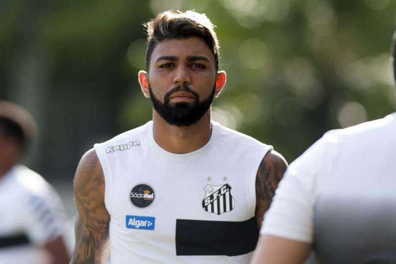 Gabigol não participou de atividade em Lima (Foto: Ivan Storti/Santos)