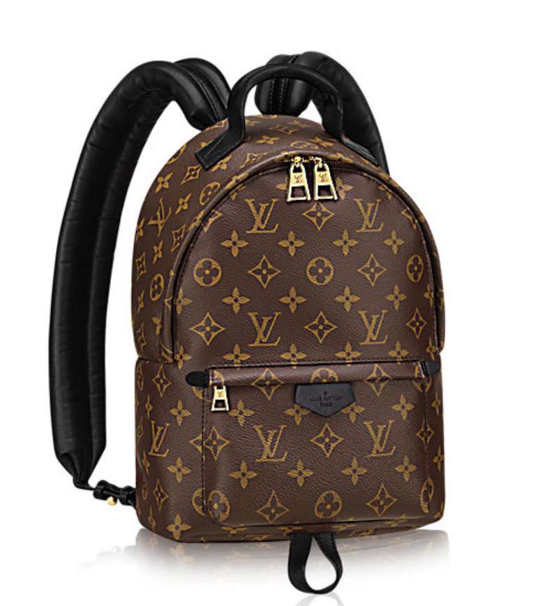 Mochila Louis Vuitton branca com monograma da marca