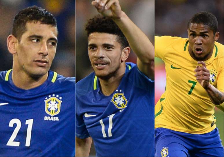 Diego Souza, Douglas Costa, Taison, Sele&ccedil;&atilde;o Brasileira