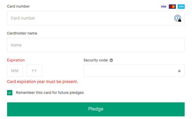 Cart&atilde;o de cr&eacute;dito &eacute; o &uacute;nico meio de pagamento dispon&iacute;vel
