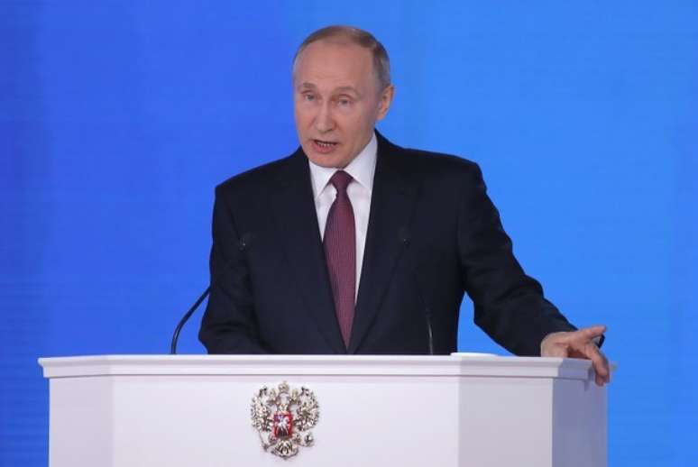 Presidente da Rússia, Vladimir Putin, durante evento em Moscou 01/03/2018 REUTERS/Maxim Shemetov