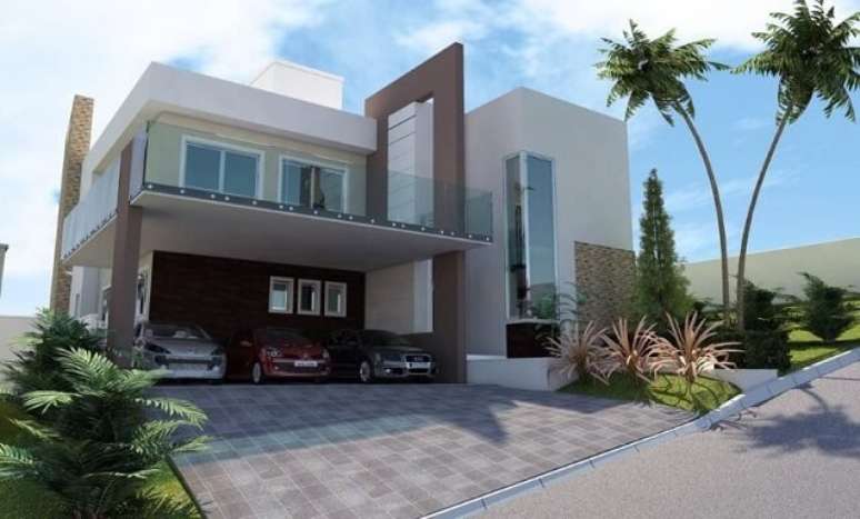 11. Casa com varanda no andar superior. Projeto de Jonathan Machado