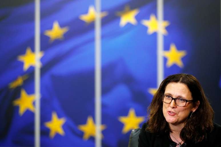 Comissária de Comércio da União Europeia, Cecilia Malmstrom, durante entrevista com a Reuters em Bruxelas, na Bélgica 15/01/2018 REUTERS/François Lenoir