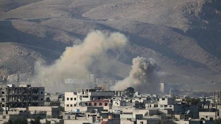 A batalha em Ghouta foi intensificada nas últimas semanas